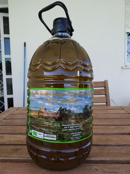Aceite Oliva Virgen Extra Ecológico. Garrafa de 5 litros.