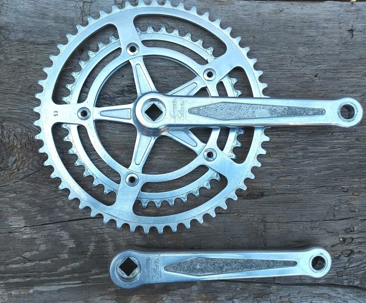 Vintage Nervar Star Crankset 170 mm English 53/42t, 128 BCD