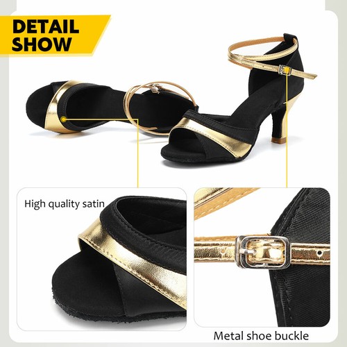 Ladies Women's Ballroom Latin Salsa Tango Dance Shoes 5/7cm heeled Indoor Dance - 第 3/18 張圖片