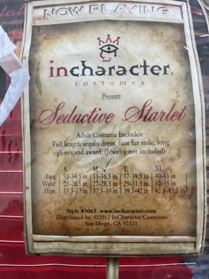Sexy Disfraz de Alfombra Roja Estrella Seductora InCharacter M z3 Foto 3 de 3