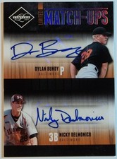 2011 Dylan Bundy Nicky Delmonico Panini Limited Match-Ups Autograph Auto /99