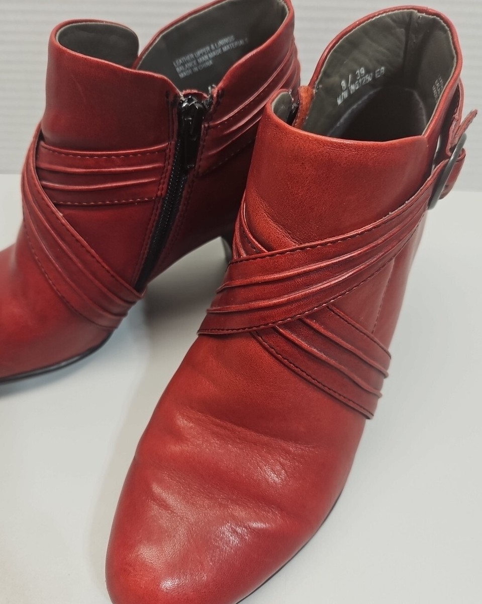 Otrain Winter Boots Mens Canada Sale Born Red Leather Zip Ankle