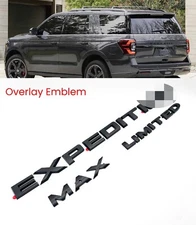 Overlay Matte Black Tailgate EXPEDITION Letters Emblem FIT 2022-2024 EXPEDITION
