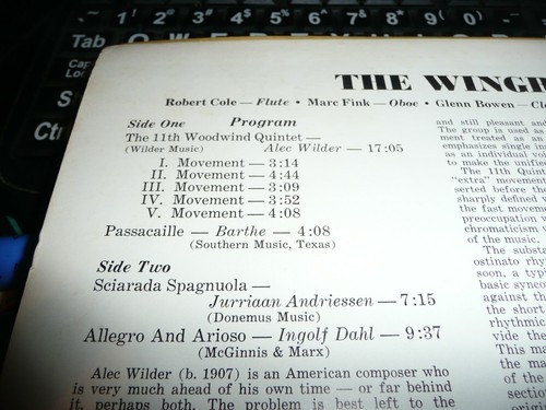 Record LP Rare Jazz Fusion The Wingra Quintet on Golden Crest NM - Imagen 7 de 7