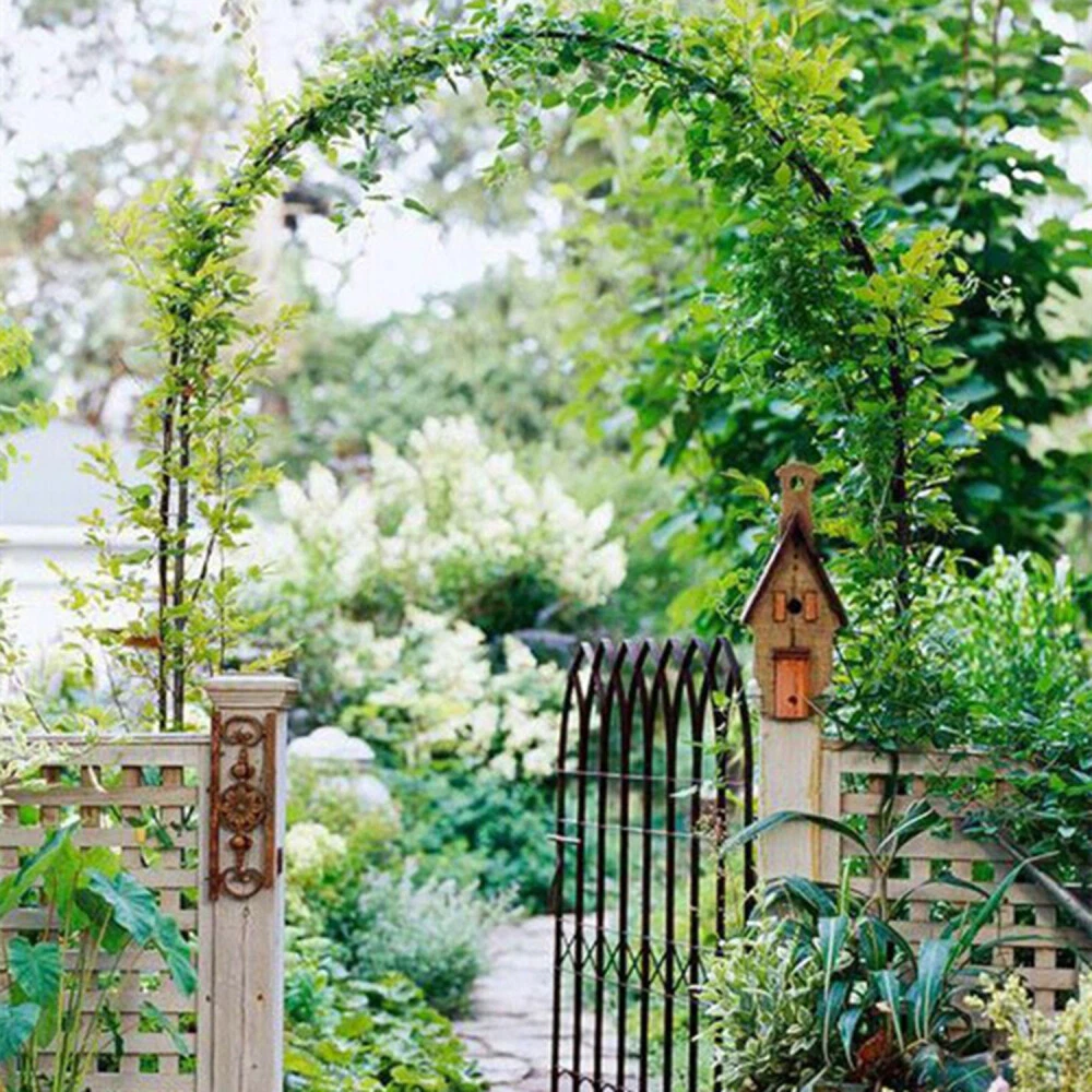 Set 2 Supporti Per Arbusti Ecosoul – Cerchi In Metallo Ruggine, 70x34x40 Cm, Per Tralicci E Decorazione Giardino