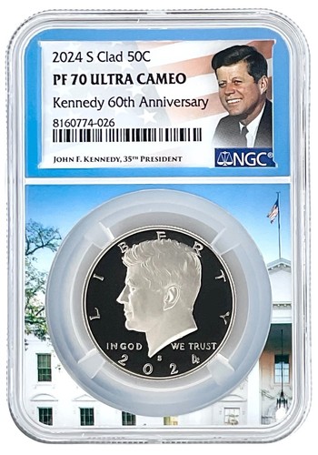 2024 S Kennedy Clad Half Dollar NGC PF70 UC 60th Anniversary White House Core - Picture 1 of 2