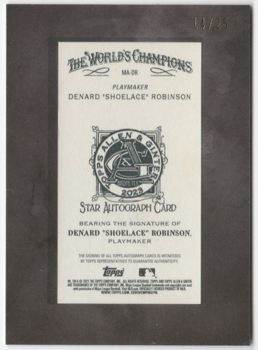 2023 Allen & Ginter Framed Mini Non-Baseball Silver INK AUTO /25 Denard Robinson - Picture 2 of 2