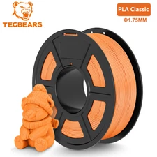 TECBEARS PLA Classic 3D Printer Filament 600mm/s New PLA 1.75mm 1KG Sunny Orange