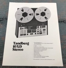TANDBERG 10XD CASSETTE DECK ORIGINAL PROMOTIONAL PRODUCT LEAFLET SALES AD M494x