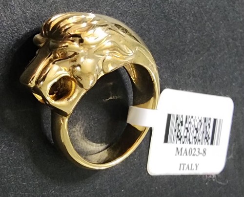 Pre-Owned Moda Al Massimo® 18k Yellow Gold Over Bronze Lion Ring 8 - Picture 8 of 10