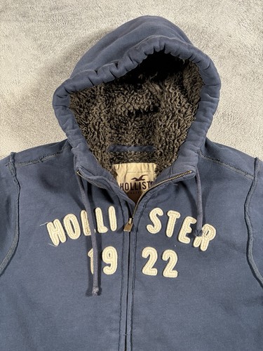 VINTAGE Hollister Sweater Adult XL Hoodie Jacket Full Zip Heavy Sherpa BOHO Y2K - Picture 4 of 12