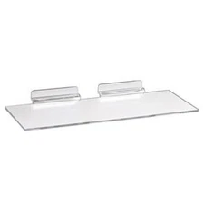 20 Slatwall Shelves Shelf Shoe 4" x 10" Display Flat Styrene Clear Acrylic Slat 