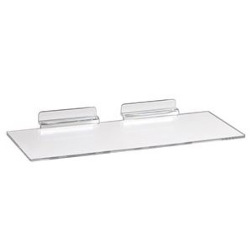 50 Slatwall Shelves Shelf Shoe 4" x 10" Display Flat Styrene Clear Acrylic - Picture 1 of 1
