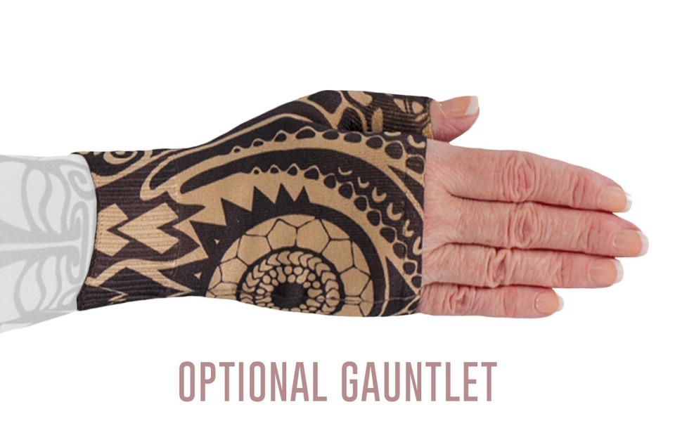 FIERCE BEIGE Compression Sleeve by LYMPHEDIVAS, Gauntlet Option ANY SZ