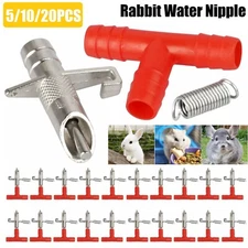 5/10/20x Rabbit Water Nipple Automatic Pets Drinker Feeders Waterer Dispenser