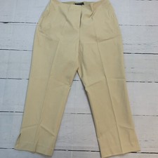NEW Classiques Entier Cropped Beige/Tan Slacks No Pockets Size 4