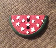 BLUMENTHAL LANSING #4254 WATERMELONS- 2 HOLE FLAT BUTTONS - 7 PIECES