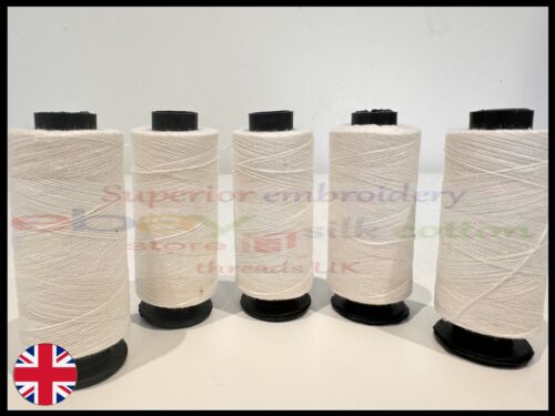5 x Large Sewing White 100% PURE COTTON Threads Spools Colour UK Free P&P - Picture 2 of 6