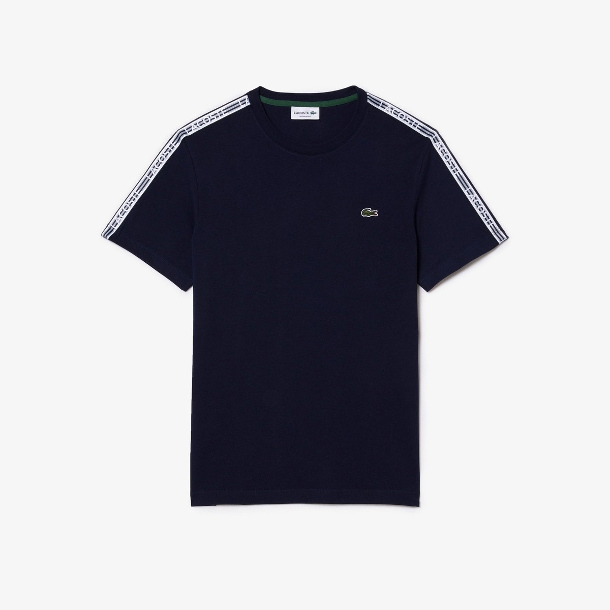 Lacoste Men's Regular Fit Logo Stripe T-shirt & Shorts Set