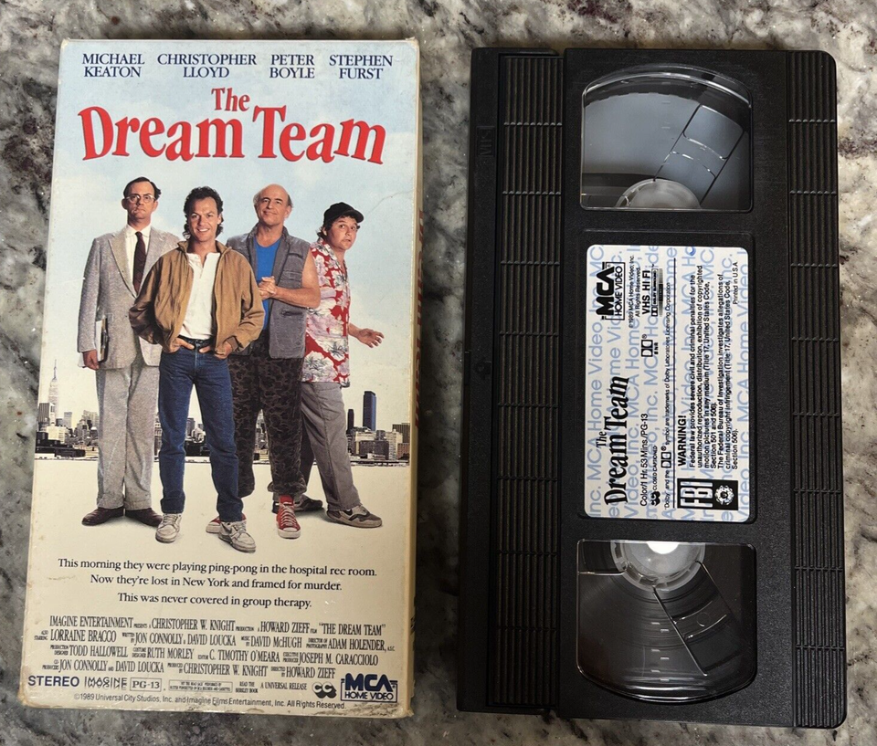 The Dream Team 1989 VHS Michael Keaton Christopher Lloyd Peter Boyle