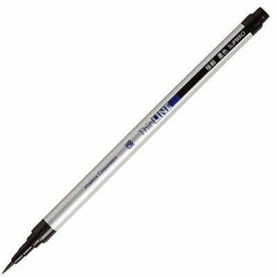 Akashiya Fude Brush Pen Sai Thin Line Charcoal Gray (TL300-01) JAPAN IMPORT
