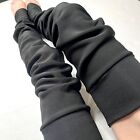 Black Fleece Lined Leg Warmers Warm Leggings Long Thigh Highs Slouch Socks Warm