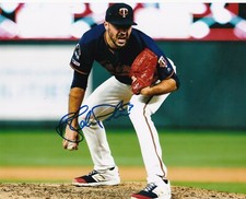 BLAKE PARKER  MINNESOTA TWINS   ACTION SIGNED 8x10