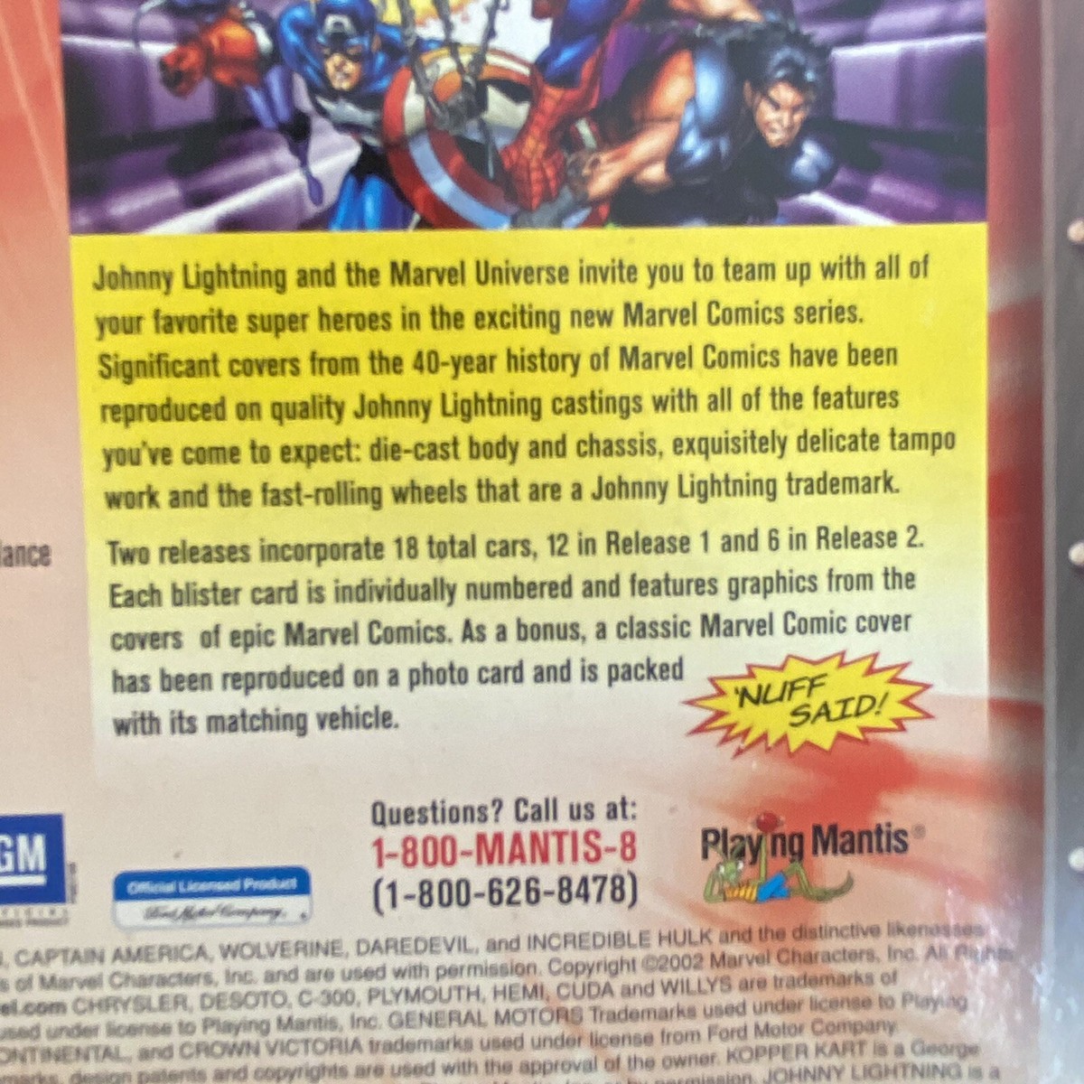 johhny lightning Giant Sized x men diecast car marvel Rare