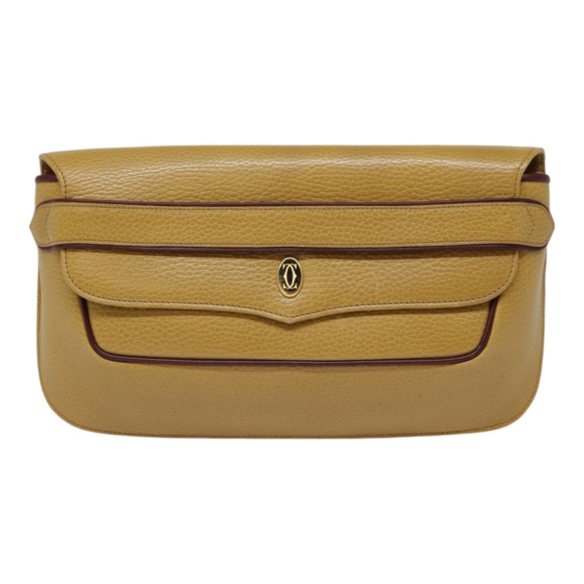 CARTIER Clutch Bag Leather Beige Gold Auth 88975 | eBay CARTIER Clutch Bag Leather Beige Gold Auth 88975 | eBay