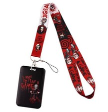 Classic Horror Puppet Themed Lanyard w/ ID Holder Keychain