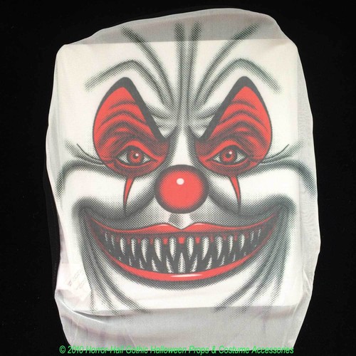 Creepy Hooded SHEER STRETCH ZOMBIE MASK Morph Costume-CLOWN-Sugar Skull-CHOOSE 1 - Picture 17 of 34