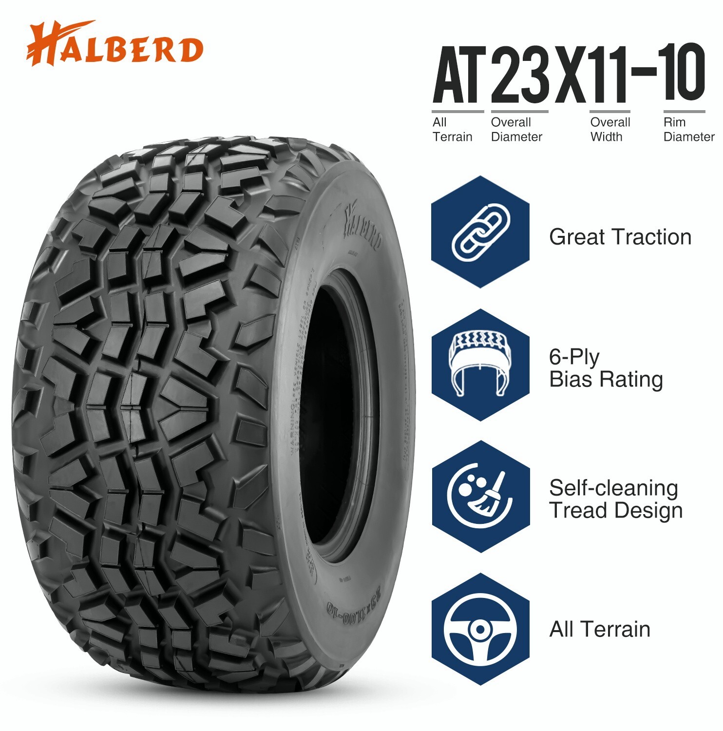Latest Heavy Duty 23x1110 ATV Tire 6PR 23x11x10 All Terrain Golf Cart