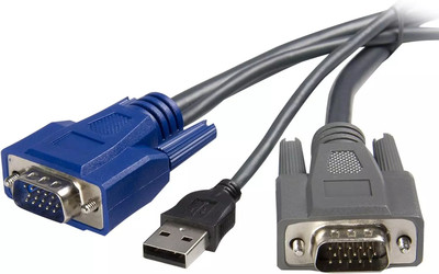 StarTech.com 6 ft Ultra-Thin USB VGA Cord 2-in-1 KVM Cable (SVUSBVGA6) Computer