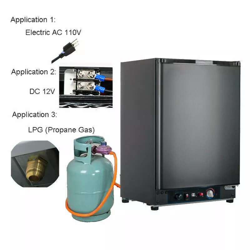Smad 2.1 Cu ft Propane Refrigerator Gas Fridge 3 Way Cottage Cabin
