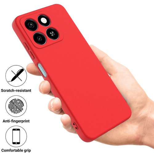 Para ZTE Blade A35, Lujo Suave Silicona Líquida Piel Tacto Sensación Estuche Cubierta + Correa - Imagen 3 de 33