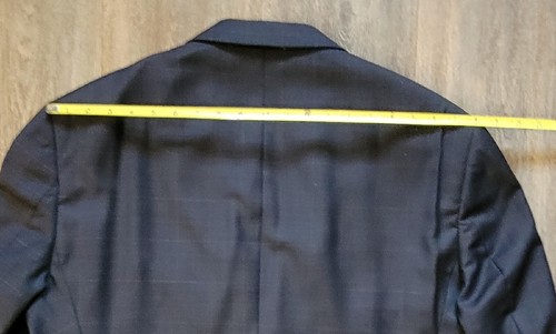 Hart Schaffner Marx Mens 46 R Suit Coat Gray Pinstriped Blazer Jacket - Picture 8 of 11