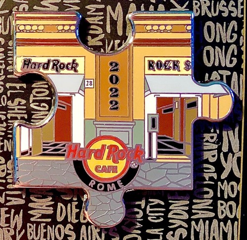 2022 JUEGO COMPLETO DE PUZZLE DE FACHADA DE CIUDAD HARD ROCK CAFE ROMA VATICANO (2) PIN LE - Imagen 2 de 5