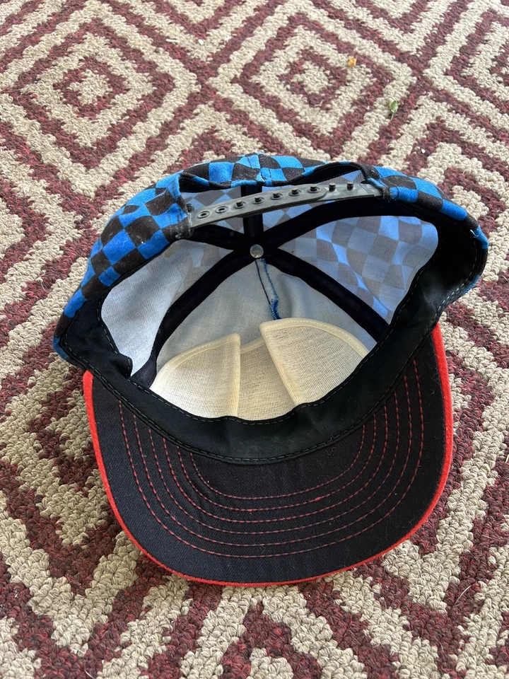 De colección Años 80 Polaris Racing Indy Moto de Nieve Poliéster Snapback Sombrero Hecho en EE. UU. Foto 3 de 3