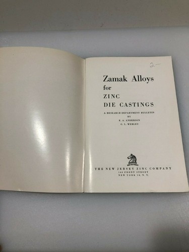 1957 The New Jersey Zinc Company Booklet on Zinc Die Castings - Picture 3 of 5