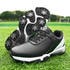 Men's Golf Spikes Soft Shoes Outdoor Golfers Anti Slip Walking Flats Sneakers