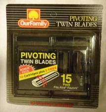 30 twin blade pivoting cartridges Our Family fits atra razors made in Israel