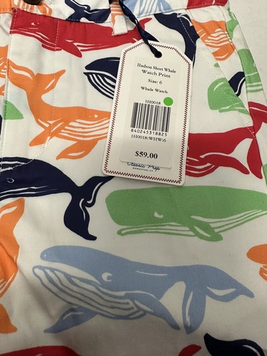 Classic Prep Size 6 Boys Multicolored Whale Watcher Print Shorts NWT - Picture 3 of 6