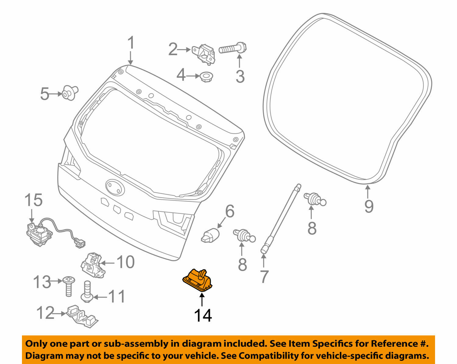 1 Pc New Outside Trunk Lid Lock Release Handle Fits For Kia Forte 81260- 1M500 1 Pc New Outside Trunk Lid Lock Release Handle Fits For Kia Forte 81260- 1M500