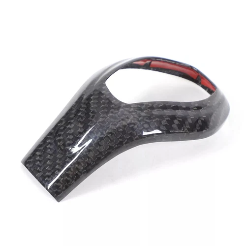  Real Carbon Fiber Car Gear Shift Knob Cover Trim For Infiniti QX60 Q60 QX80 Q50 - Picture 4 of 4