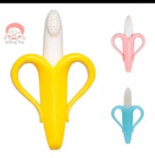 Banana Baby Teether Silicone Toothbrush Chew Toy for Infants