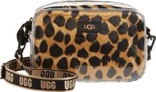 New UGG Janey II Clear Sheepskin Plush Signature Crossbody Belt Bag - Leopard
