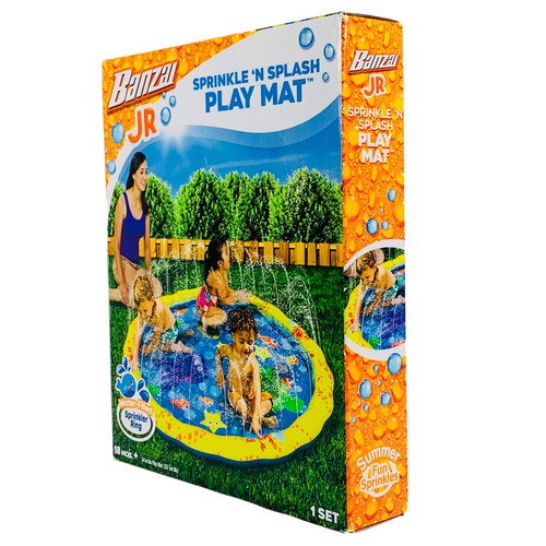 Banzai Jr Sprinkle N Splash Play Mat - 54" Kids Pool Water Filled Sprinkler Ring - Picture 3 of 4