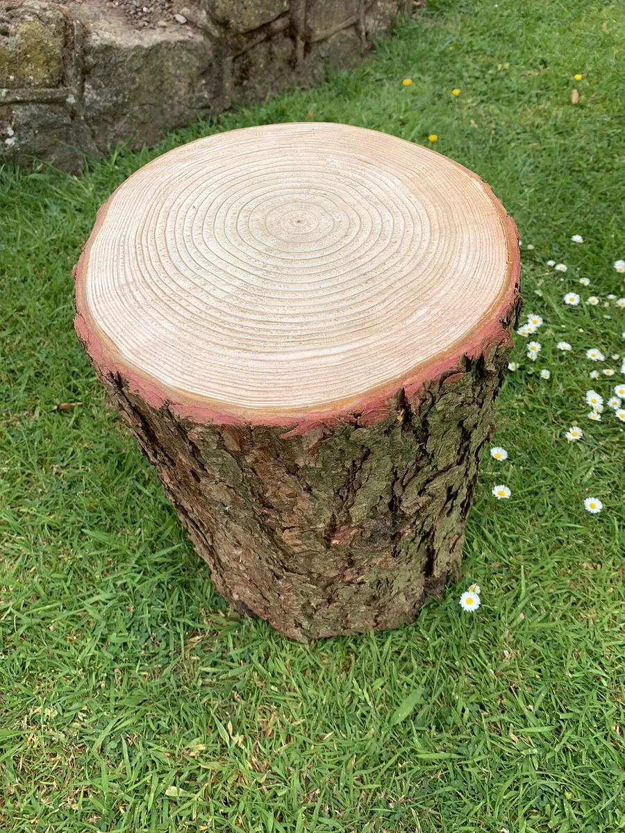 Tree stump stool outdoor discount