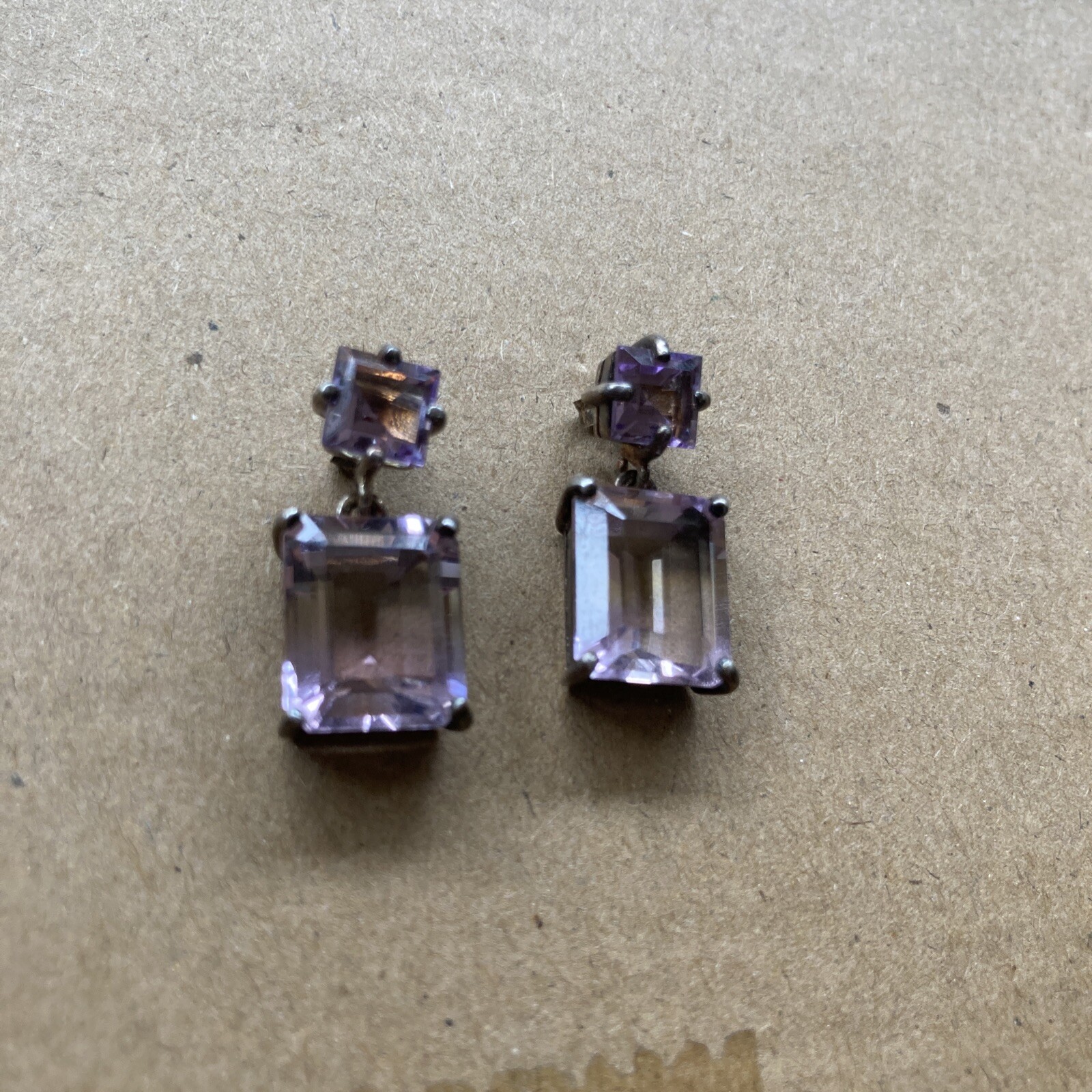 Clyde Duneier Amethyst Earrings Vintage 925 Sterl… - image 2