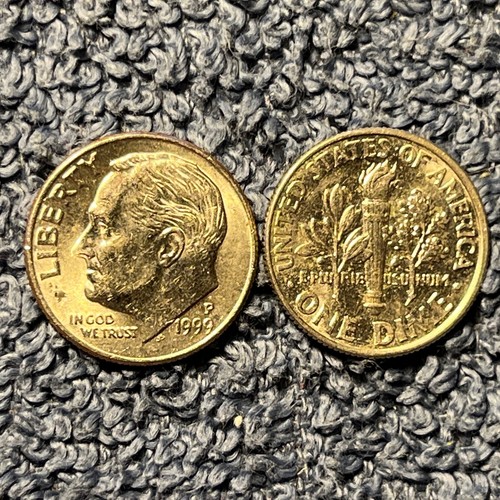 Dime Error Lot(1999 P Pre Cud Reverse , and 2005 P Large Die Chip Obverse) - Picture 4 of 8